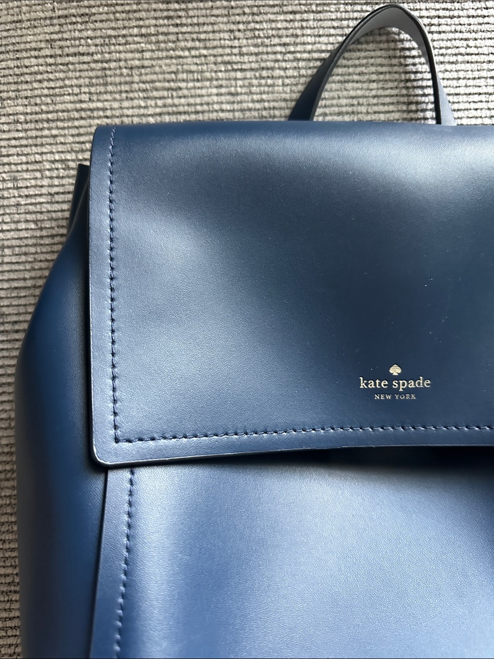 kate spade navy blue leather backpack - Picture 3 of 12